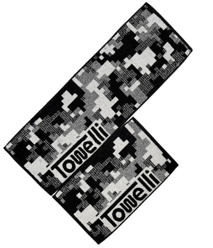 JWL Cotton Sports Towel, Quick Dry, Gym for Running, Travel, Beach, Swimming, Camping Hiking, Soft Absorbent Fitness (BLACK, 30X90CM, CAMO)