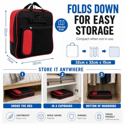 Large Holdall with Wheels, 82L Wheeled Duffle Bag, Black Rolling Travel Bag, Soft Luggage with Zipped Pockets for Holidays, Weekend Trips, Sports, Gym & Overnight Travel — view 3