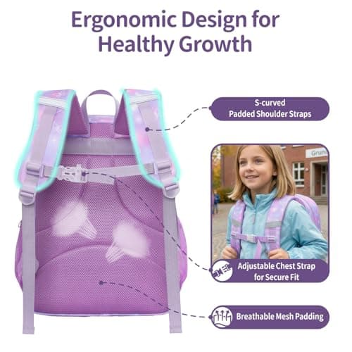 Bagseri School Bag for Girls 8-12 Years - Rucksack for Primary School — view 3