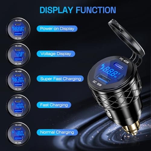 Din Hella Plug to USB Charger Adapter for 12V-24V BMW Triumph Tiger Ducati — view 4
