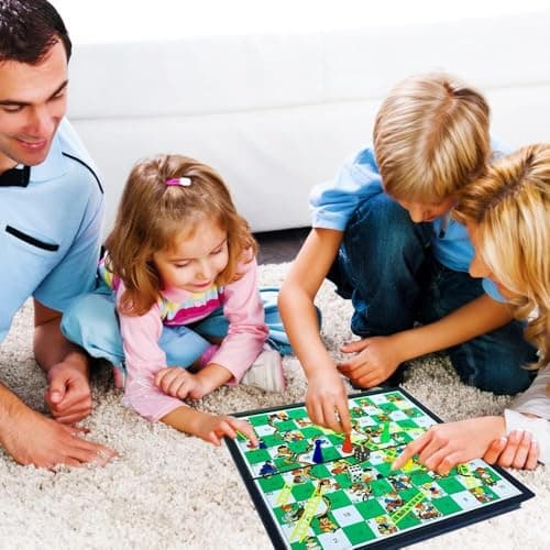 ZUNIPLEX Snakes & Ladders Game with Magnetic Foldable,Small Land-Based Game — view 6