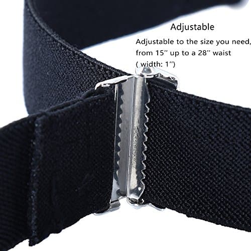 Kids Toddler Adjustable Magnetic Belt - Big Elastic Stretch Belt with Easy Magnetic Buckle for Boys Girls (Black)(Size: One size) — view 3