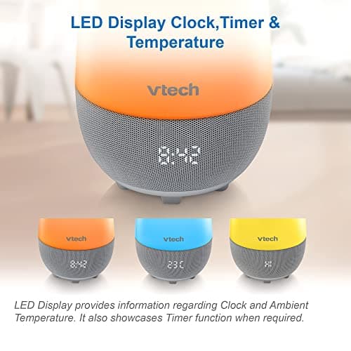 VTech BC8313 Baby Sleep Soother,Portable Noise Machine with 100+ Stories/Songs/Sounds,Record Your own Voice,Bluetooth HD Speaker, Baby Sleep Aid with Multi-Colour NightLight,Glow-on-Ceiling Projector — view 5