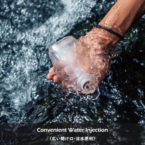 TRIWONDER Running Water Bottle Leakproof Small Hydration Flask for Sports Hiking Cycling, Fits Vest Pack Belt (250ml - 1 Pcs with Clip, Lid) — view 4