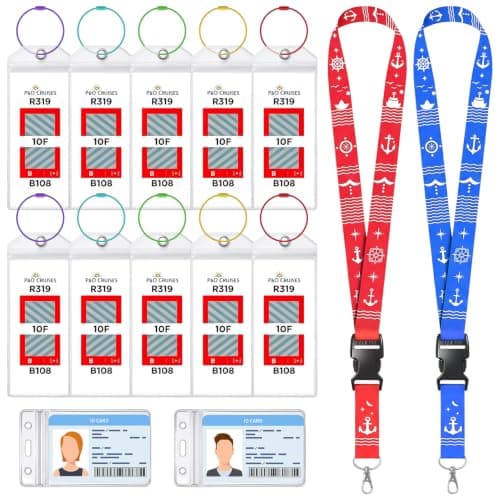12 Pack Cruise Luggage Tag Holders, Luggage Tags for Cruise Ships