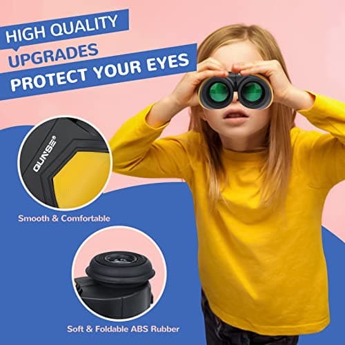 QUNSE Compact Mini Small Binoculars 12x25 for Kids and Adults — view 3
