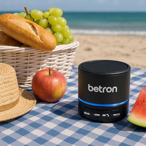 Betron KBS08 Bluetooth Speaker, Wireless, Portable, Mini, Black — view 3