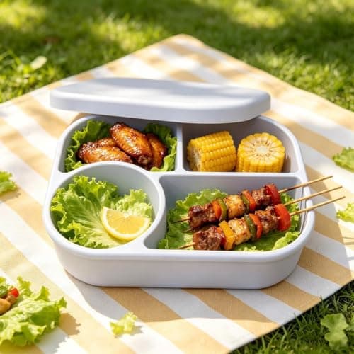 Leakproof Lunch Containers 750ml 4-Compartment Reusable Divider — view 3