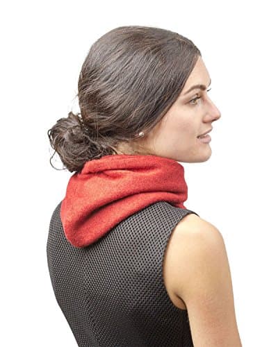 Basic Sense Hooded Scarf Snood for Women, Soft Neck Warmer Hood, Burgundy