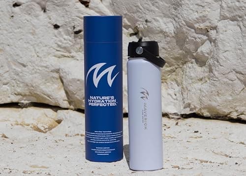 Mav-On-The-go Stainless Steel Water Bottle (Turquoise) — view 2