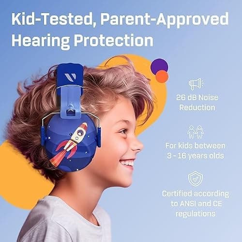 Vanderfields Kids Ear Defenders - 31 dB (2K Hz), Rocket — view 2