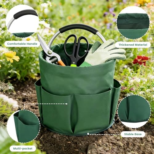 Cleaning Caddy with Handle, Portable Collapsible Bucket Oxford Fabric Caddy — view 3