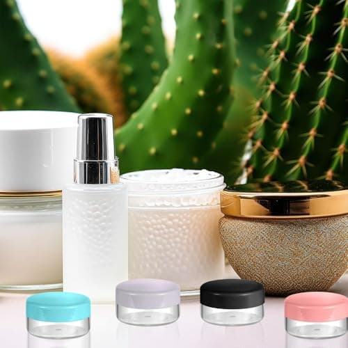 Travel 8 Pcs Pots for Toiletries, Travel Bottles, 10ML Small Plastic Cream Sample Containers with Lids, Loose Powder Cosmetic Mini Containers, Tubs Empty Jars — view 6