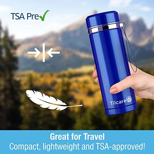 Insulin Cooler Travel Case by Tilcare - 74H Reusable Pen Freezer Bottle - Large TSA Approved Hard Shell Medication Cooling Case - Emergency 14H Bottle - Holds up to 4 Diabetic Pens and Medical Vials — view 6