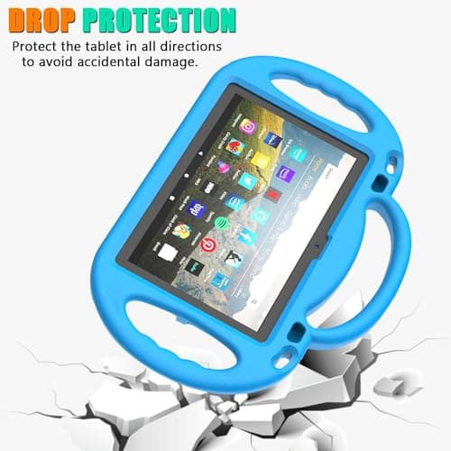Sonlaryin Fire HD 8 Tablet Case Kids (12/10th Gen, 2024/2022/2020) - Blue — view 3