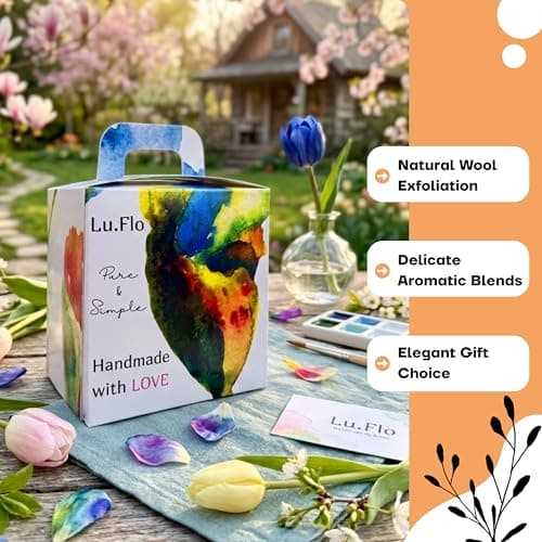 Lu.Flo Felted Wool Soap Set 3x100 g, Handmade Glycerin Soap — view 2