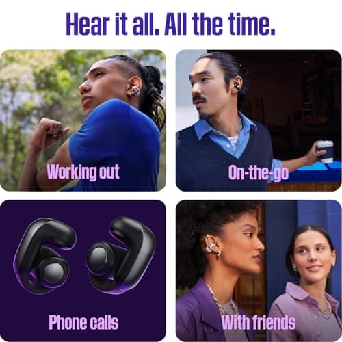 Bose Ultra Open Bluetooth Earbuds with OpenAudio Technology, Open Ear Wireless Earbuds, Up to 48 Hours of Battery Life, Driftwood Sand - Limited Edition — view 4