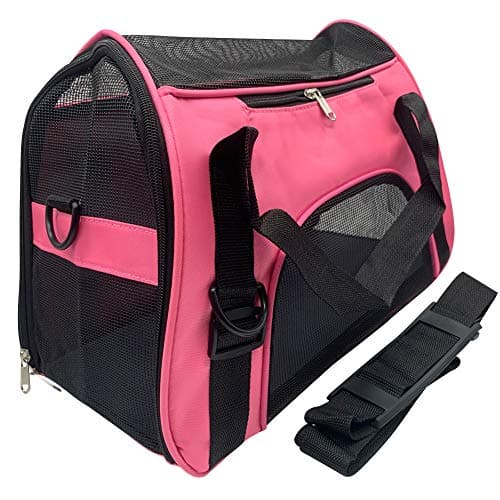 TIYOLAT Pet Carrier Bag, Airline Approved Duffle Bags, Pet Travel Portable Bag Home for Little Dogs, Cats and Puppies, Small Animals (S, Pink) — view 5