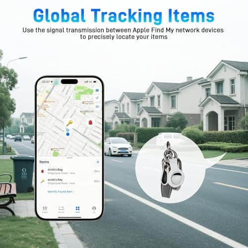 2 Pack Air Tracker Tag, Item Finder Bluetooth Smart Tracker Tags Works with Apple Find My App (iOS Only),Tracker for Keys,Luggage,Bags,Wallets — view 6