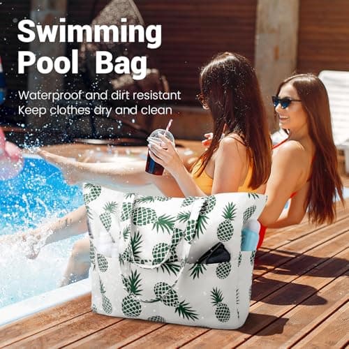 Large Beach Bag for Women:Holiday Essentials Summer Beach Tote Bag with Zip — view 4