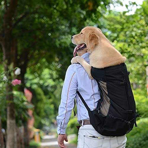 Dog Carrier Bag with Drawstring Head Out Design Ventilated Pet Backpack — view 3
