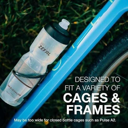 ZEFAL Magnum Large Capacity, Bicycle/Mountain Bike and Sports Water Bottle, BPA Free, Soft Water Bottle, Screw-On Lid – Made in France Cycling, Translucent, 975 ml, Single Bottle — view 4