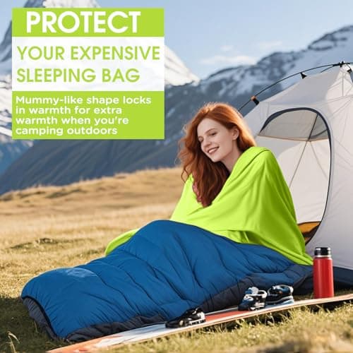 JAICOM Sleeping Bag Liner - Ultralight & Soft Travel Sheet for Adults, 150g — view 5