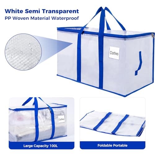 ZFWDSY Moving Bags 105 L,8-Pack Storage Bags Moving Boxes Alternatives — view 4