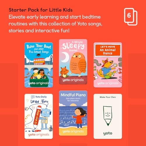 YOTO Player Bundle + Starter Pack Little Kids + Bluetooth Headphones + Adventure Jacket & Card Case in Fruit Punch - Kids Screen-Free Bluetooth Audio Player, All-in-1 Travel Device for Stories Music — view 3