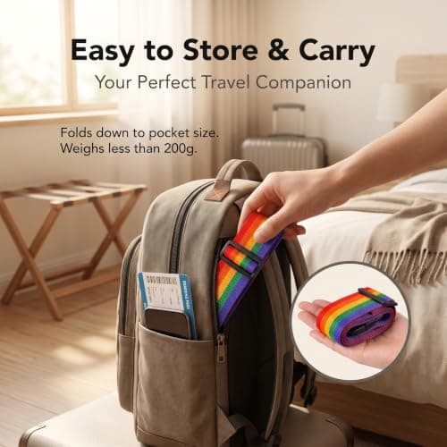 Kaaeiccr Adjustable luggage straps for suitcases, Security Belt Travel Set — view 4