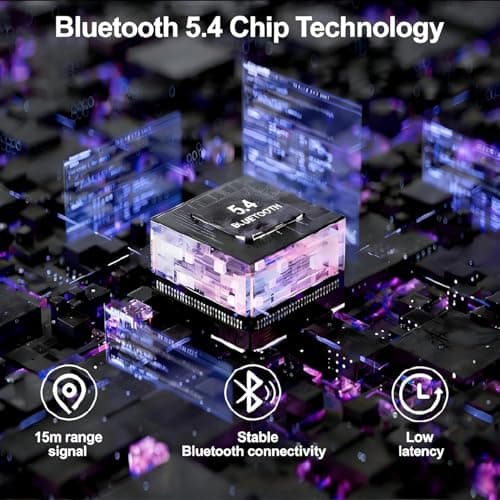 BGJRBY Wireless Earbuds, Bluetooth 5.4 in Ear Headphones, with 4 ENC Noise Cancelling HD Mic Earphones, 48 H Playtime HiFi Stereo Headphone, IPX8 Waterproof Touch Control for iPhone/Android/Airpods — view 4