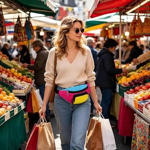1 Pc 80s Bumbag, Bum Bags Bumbags for Ladies, Fanny Pack for Women — view 5