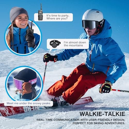 SKIWARRIOR Multifunctional Smart Wireless Ski Goggles with Walkie-Talkie, Anti-Fog Zeiss Lens, Music & Call Function (G01-Black) — view 2