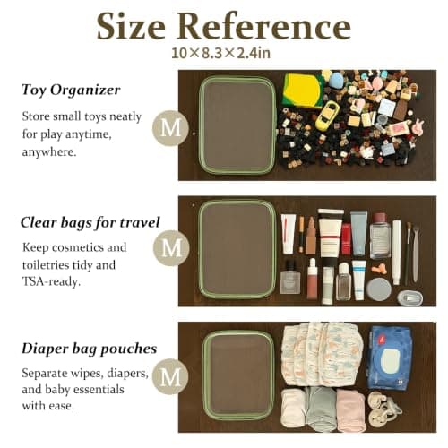 4 pcs Clear Zipper Pouches,Hard Shell Zipper Case,Toiletry Bag for Travel — view 5