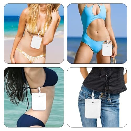 Travel Wallet with Hidden Safe Pocket, Passport Wallet, Credit Cards and Travel Documents, Money Belt for Travel Women and Men Hidden, White, 5.1 x 6.3 inches, Travel Wallte — view 3