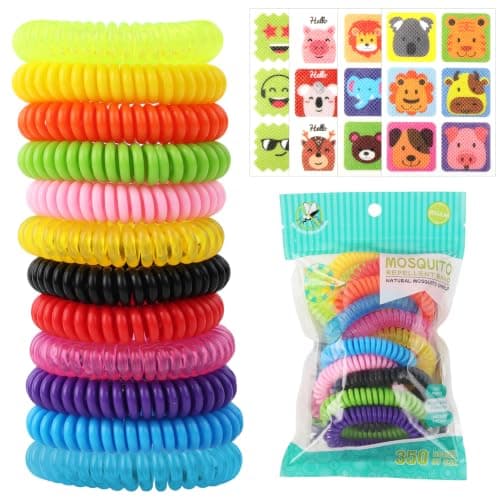 Mosquito Repellent Bracelet 12 Pcs, DEET-Free Insect Repellent Bands Kids