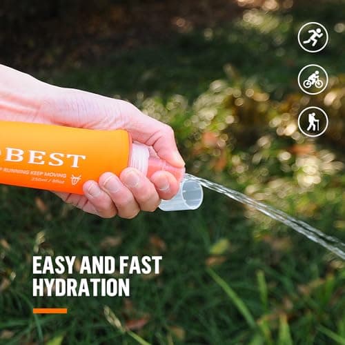 UTOBEST Soft Flask TPU Foldable Running Water Bottles Collapsible Hydration Bottles, 2PCS — view 4