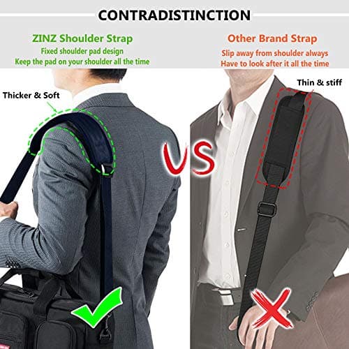 ZINZ 57" Adjustable Bag Straps Replacement with Thick Fixed Pad,Blue — view 4
