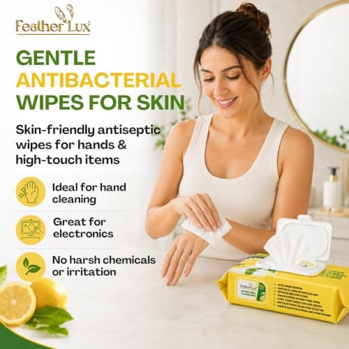 Antibacterial Wipes 04 Pack Lemon Scent - Multi Surface Cleaning Wipes — view 5
