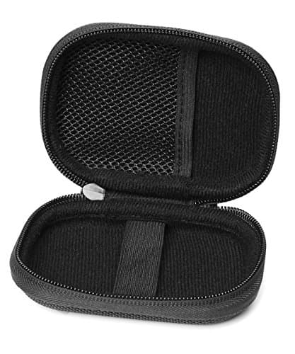 CaseSack case for Beats Flex Wireless Earbuds. Also for Powerbeats High-Performance Wireless Earbuds, mesh Charge Cord Pocket (Black) — view 4
