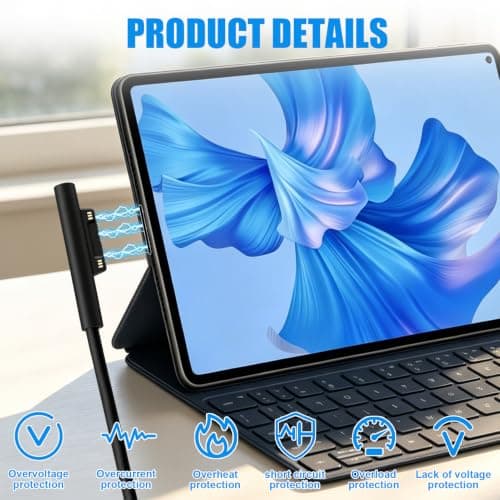 For Surface Connect to USB-C Charging Cable 1.8M 45W 15V/3A Magnetic — view 4