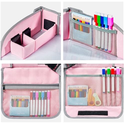 YZNlife Kids Car Table,Upgraded Travel Tray for Kids,Lap Tray for Airplane,Travel Desk Essential Accessories,Carseat Table for Kids Road Trip Activities — view 4