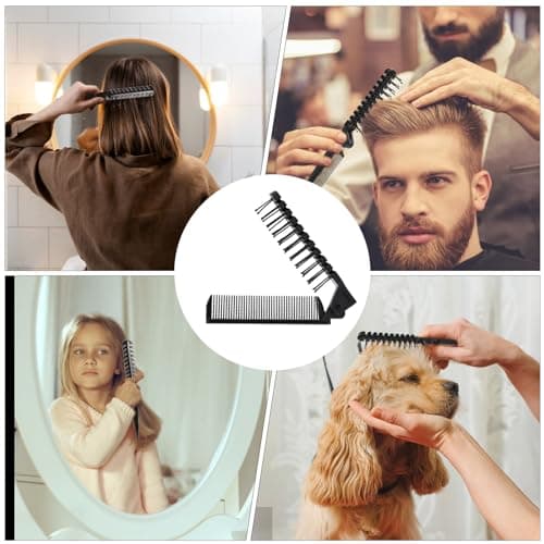 3pcs Folding Comb Travel Foldable Brush Comb Portable Hair Brush, Pocket Hair Brush for Men, Double Headed Hair Brush Hairdressing Tools Plastic Folding Comb Anti-Static Hair Comb Mini Pocket Comb — view 6