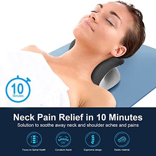 Liipoo Heated Neck Stretcher with Magnetic Therapy Pillowcase, Neck and Shoulder Relaxer Chiropractic Pillows, Cervical Traction Device for Relieve TMJ Headache Muscle Tension Spine Alignment — view 5