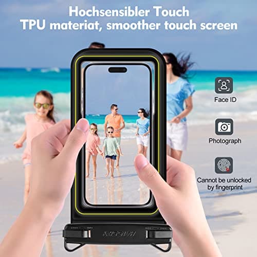 Waterproof Floating Phone Pouch Case, IPX8 Universal Waterproof Phone Pouch Dry Bag Holder for iPhone 16 15 14 13 12 11 Pro Max Samsung S23 Huawei Up to 6.8” for Vacation Beach Swimming — view 6