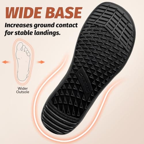 HOBIBEAR Slip On Barefoot Shoes for Womens Mens Minimalist Breathable Wide Toe Box Classic Retro Fashion Sneakers with Zero Drop Sole All Black — view 4