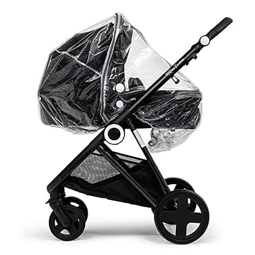 Universal Rain Cover Compatible with ICandy Pushchair,Pram, Car Seat, Carrycot, 2 in 1, Side By Side, Twin, Pram,Travel Weather Shield Windproof, Waterproof, Protect Sun Dust Snow (2 in 1)
