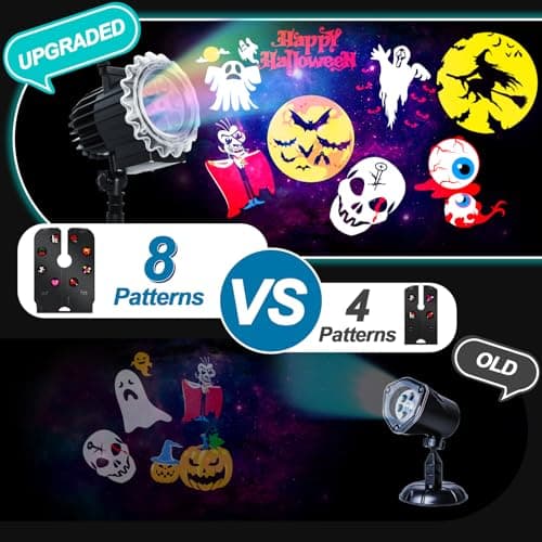 MOSSNDAR 96-Pattern Halloween Christmas Projector Outdoor Indoor — view 3