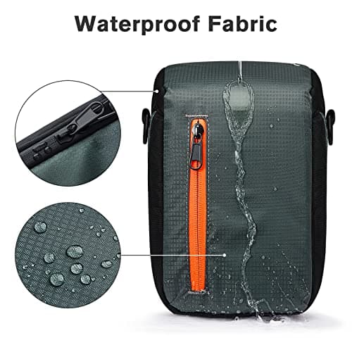S-ZONE Camera Crossbody Sling Bag Waterproof Nylon Shockproof Padded DSLR SLR Protection Case for Mirrorless Lens Cable — view 4