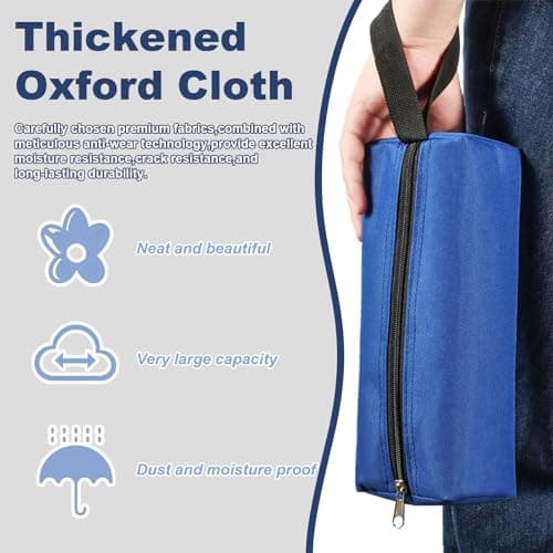 3 Pcs Multipurpose Tool Bags, Small Tool Pouches Zipper Tool Bags Waterproof Tool Organisers with 3 Hanging Buckles, Canvas Tool Storage Bags for Organising Screwdrivers Wrenchs Pliers Brushes Tools — view 6